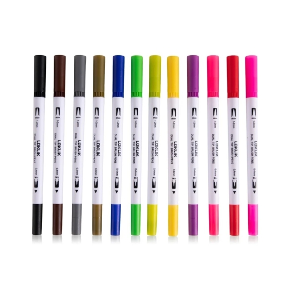 Dual Tip Brush Pens - LOKLiK